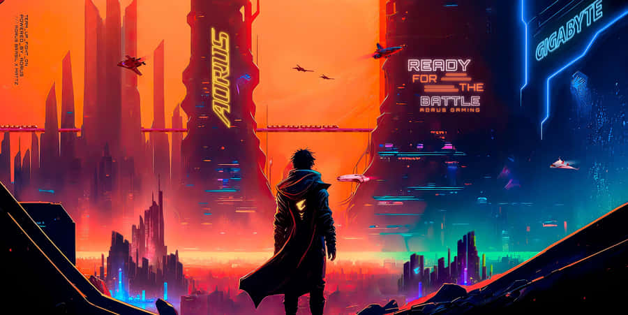 Papel de Parede de Jogo Gigabyte Pronto para a Batalha
