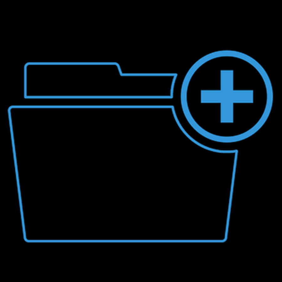 Add Folder Icon Blue Outline