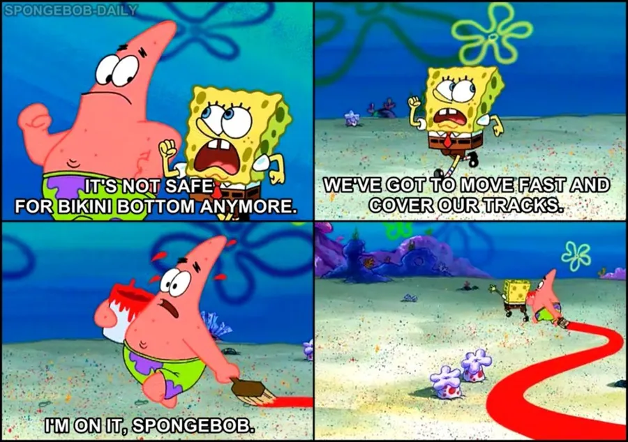 Spongebob Tracks Meme wallpaper