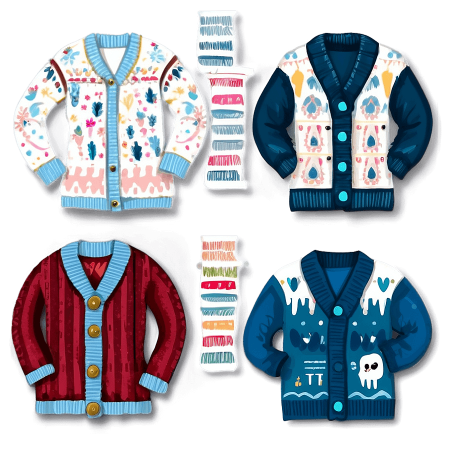 Cozy Cardigan Selection PNG 77