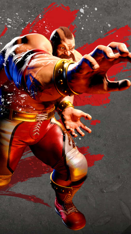 Pose de Ação de Zangief de Street Fighter