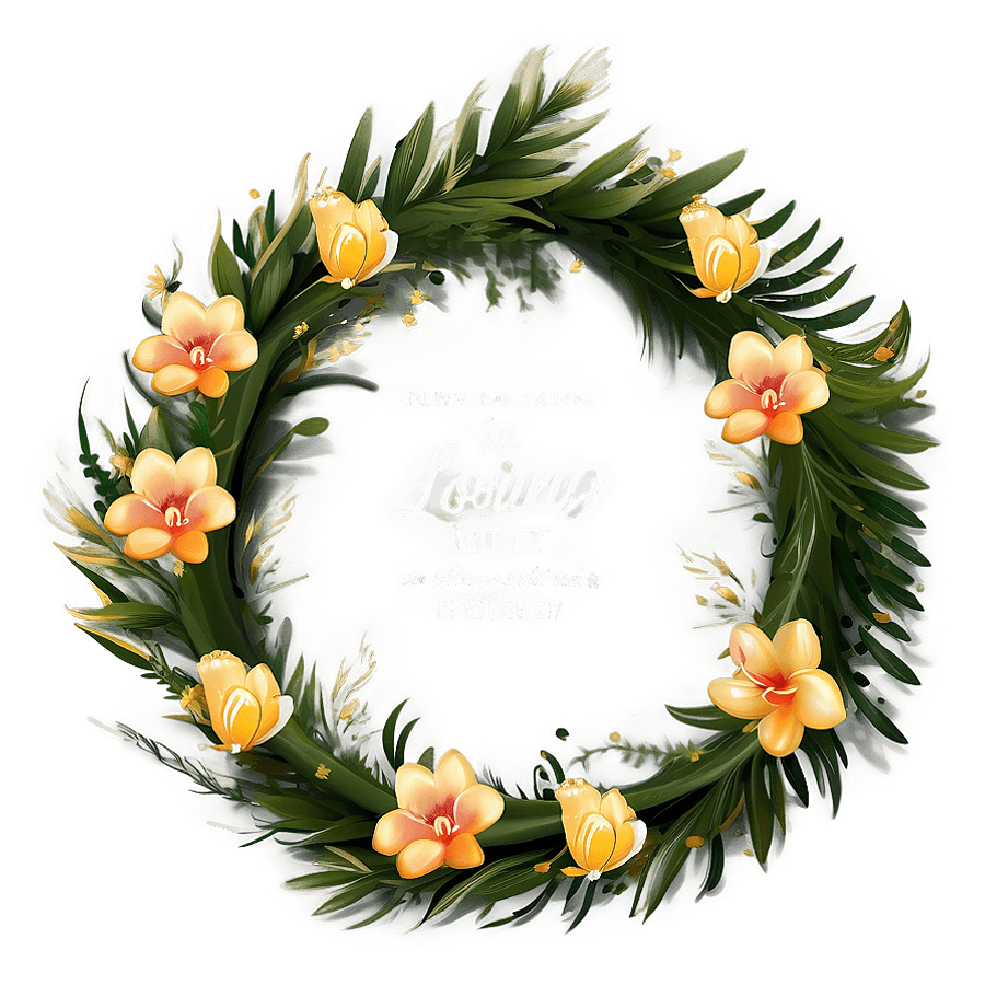 In Loving Memory Floral Wreath PNG 76