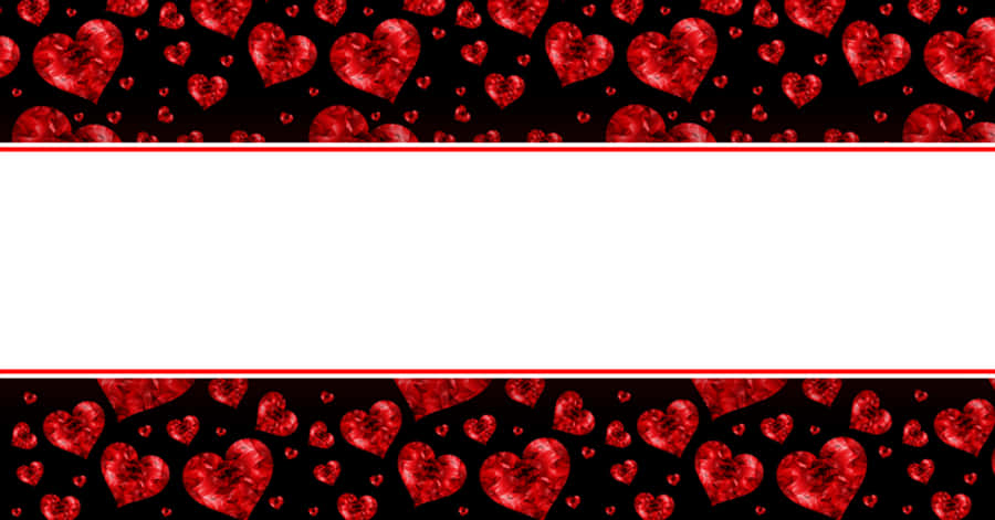 Red Hearts Love Banner Background