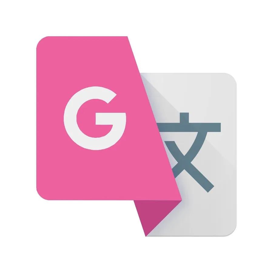 Caption: Google Translate Pink Application Screen