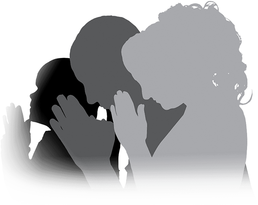 Silhouetteof Praying Person