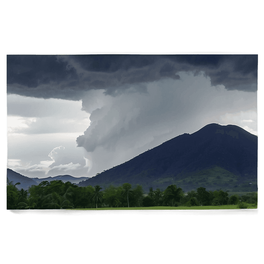 Storm Cloud Over Mountains PNG 05262024