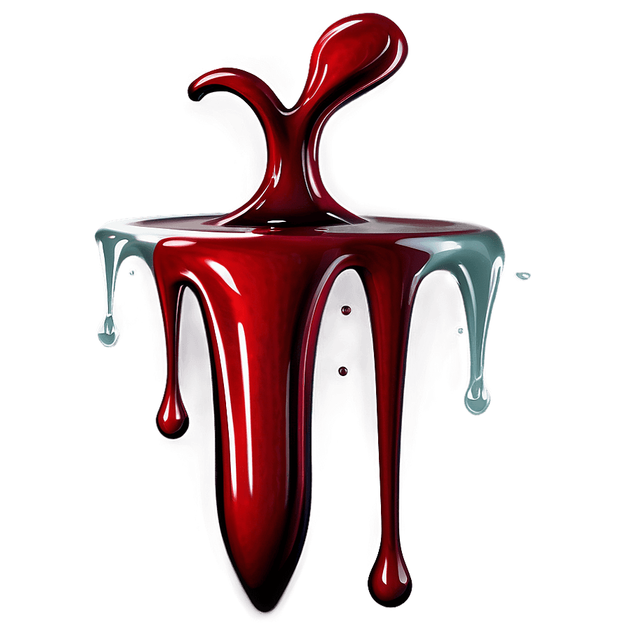 Stylized Blood Drip PNG squ29