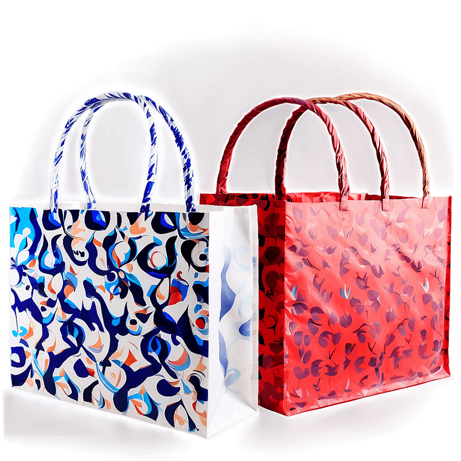 Printed Shopping Bags PNG 05262024
