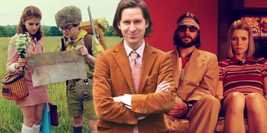 Colagem de Personagens de Wes Anderson