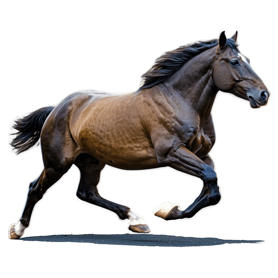 Horse Galloping on Beach PNG khc26