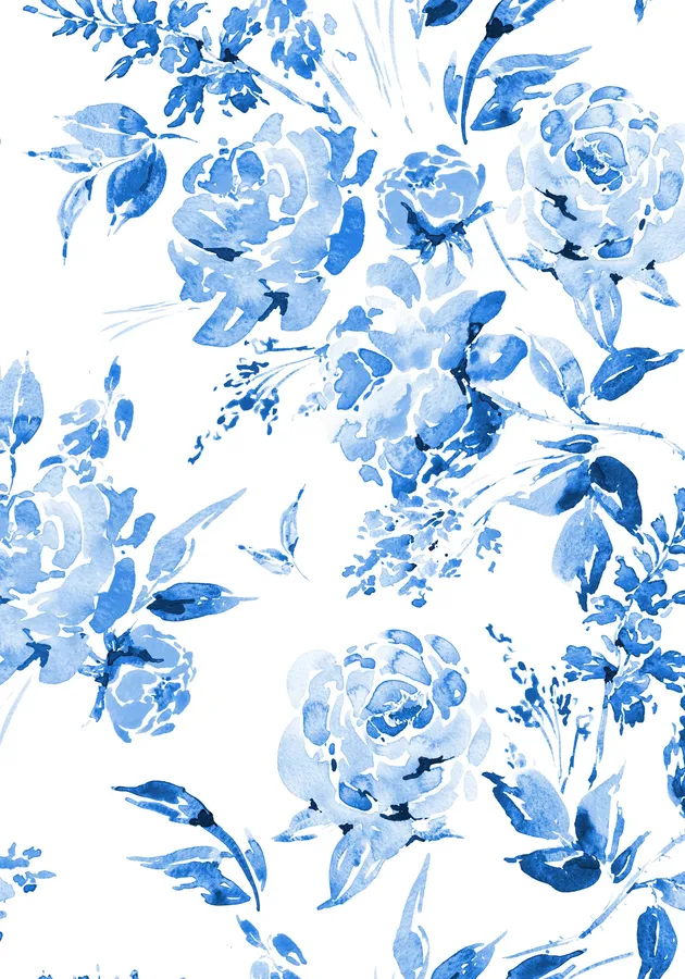 Blue Floral Pattern Background