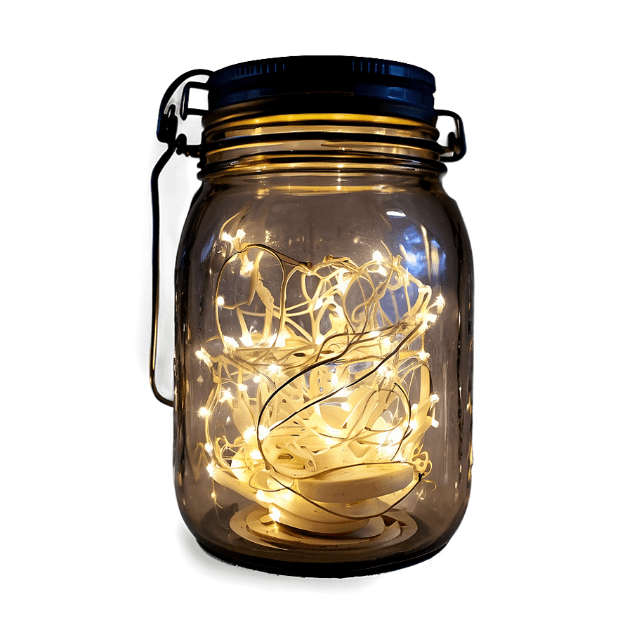Fairy Lights Mason Jar PNG vfp