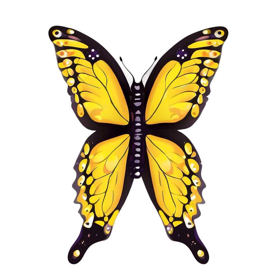 Yellow Butterfly Duo PNG 06292024