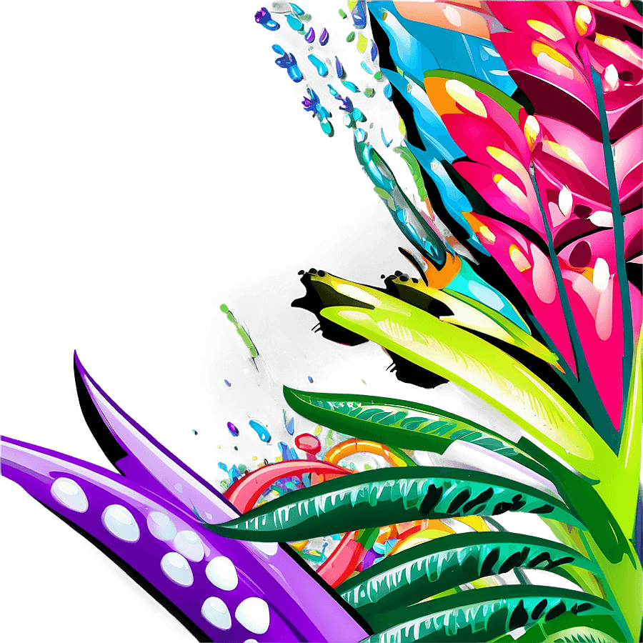 Abstract Art Jungle Frenzy PNG 19