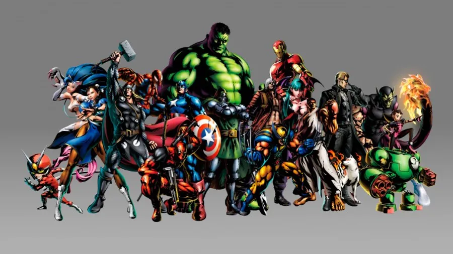 Marvel Vs. Capcom grey widescreen wallpaper.