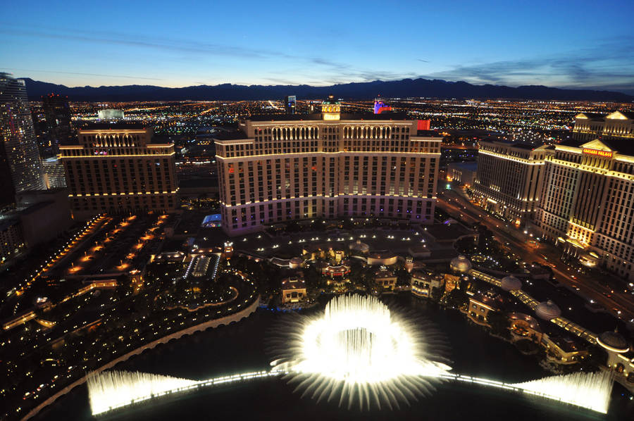 Bellagio Luxury Resort At Dusk