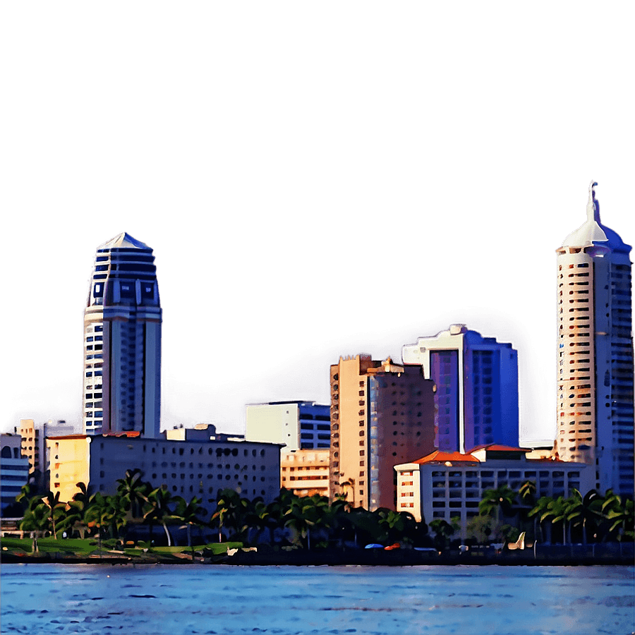 San Juan Puerto Rico Skyline PNG iga