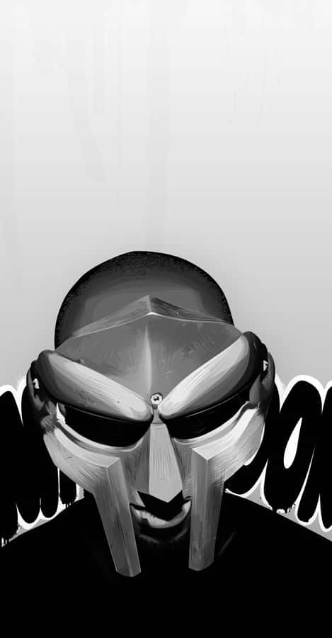 Ilustração da Máscara M F Doom para Papel de Parede do iPhone