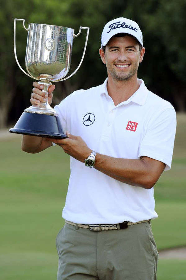 AdamScott mit dem Pokal