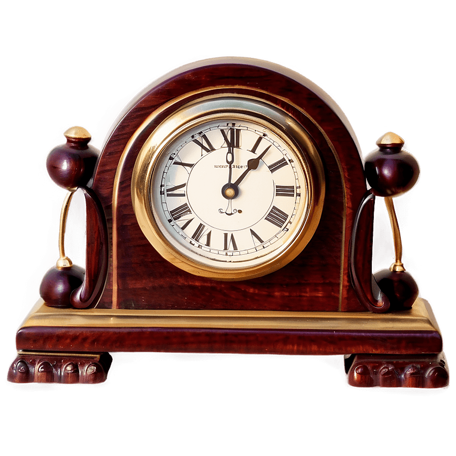 Old-Fashioned Desk Clock PNG 63