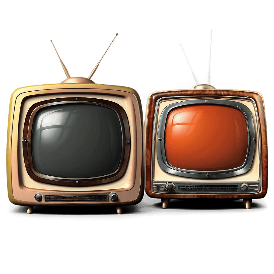 Retro Television Illustration PNG 05252024