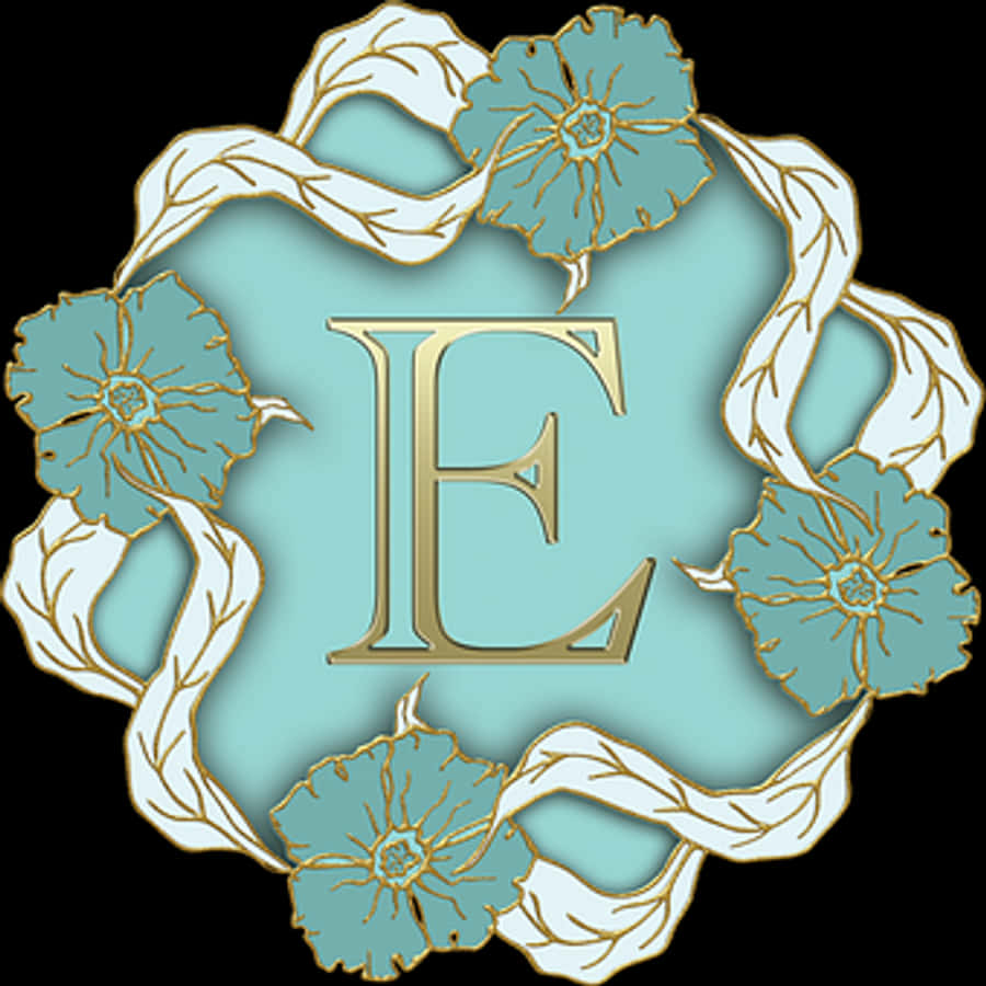 Floral Letter E Design