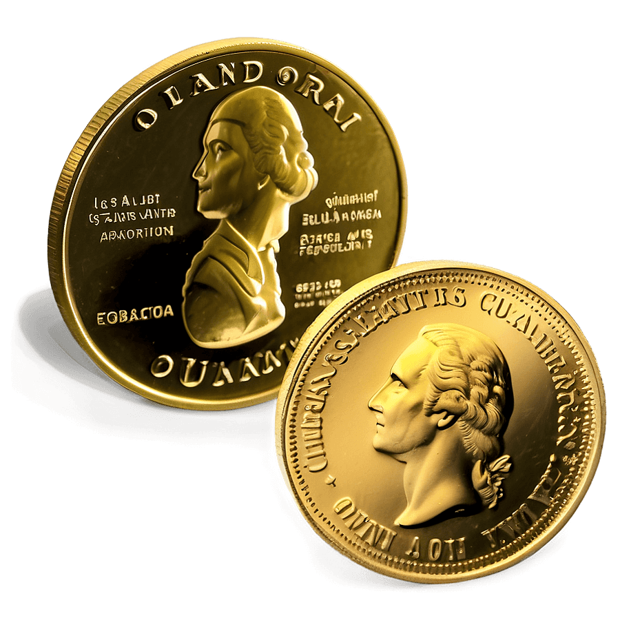 Golden Quarter Texture PNG 14