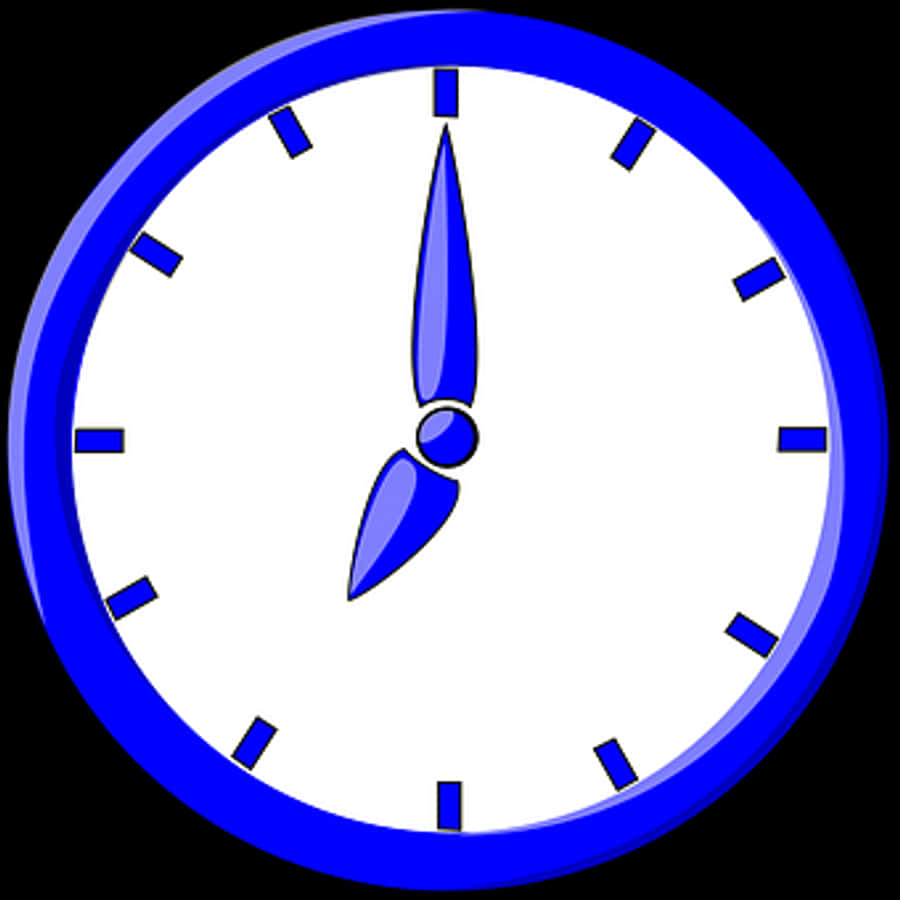 Blueand White Simple Clock