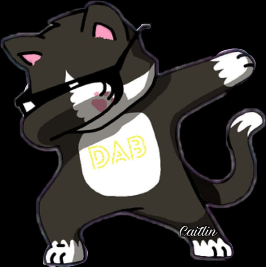 Clip Art Cute Cat Illustration - Dab Cat Png, Transparent Png