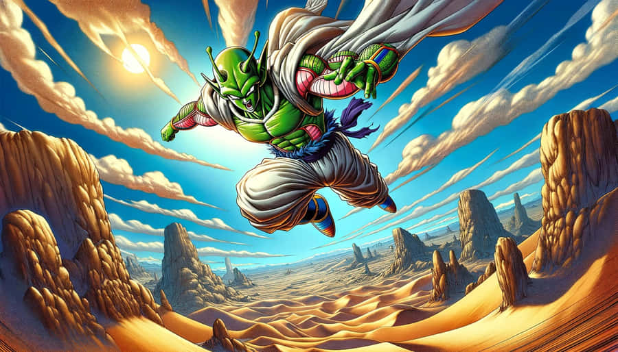 Piccolo Volando sopra un Paesaggio Desertico