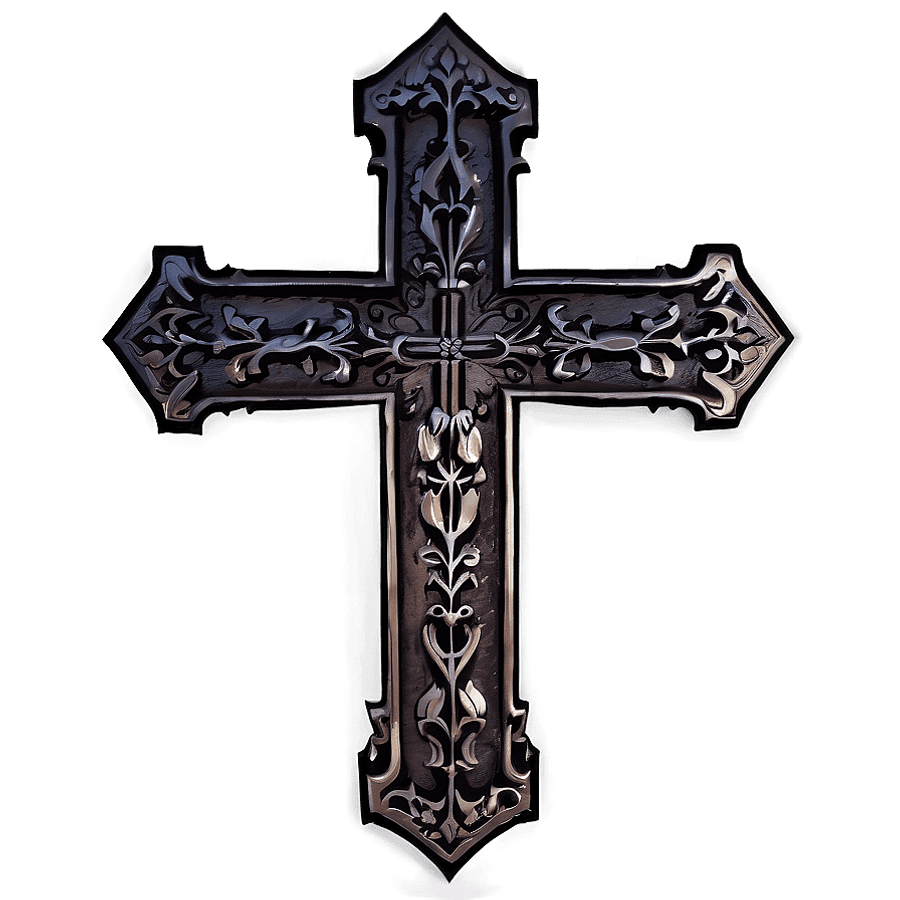 Modern Gothic Cross PNG kcg
