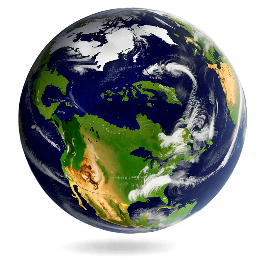 North America Satellite View PNG qft16