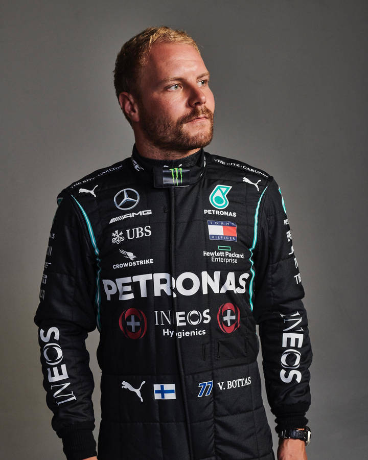 Download Valtteri Bottas Black Petronas Race Suit Wallpaper ...