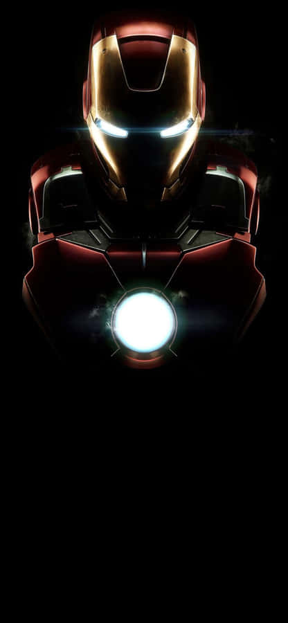 Iron Man Rüstung Glühen iPhone Hintergrund