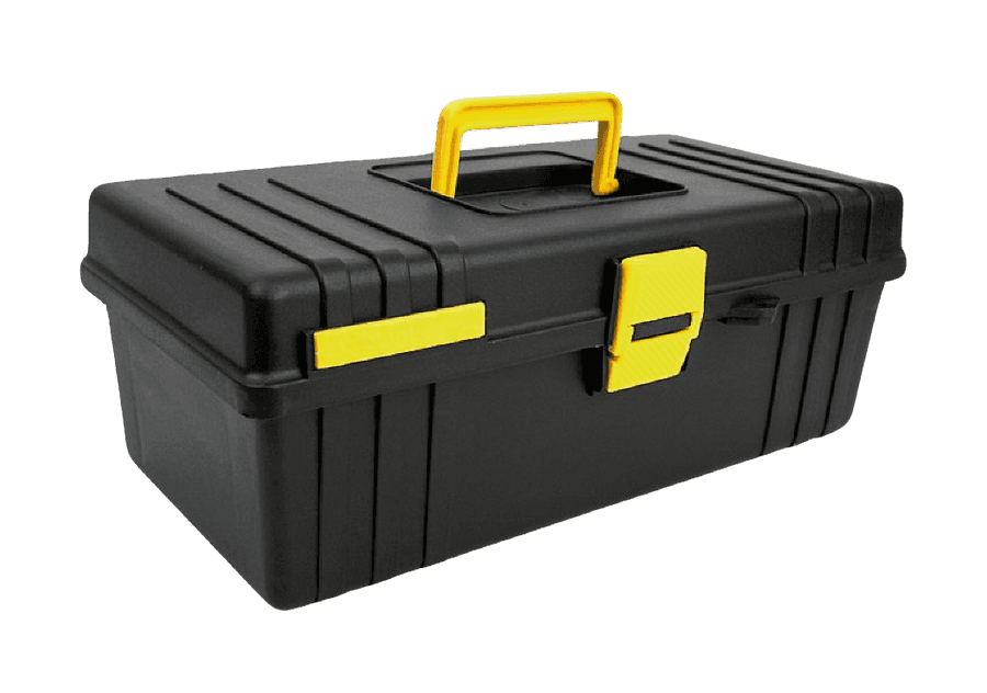 Black Yellow Plastic Toolbox