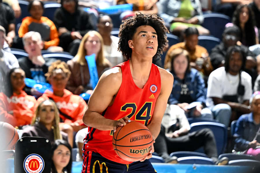 Basketballspieler beim Freiwurf