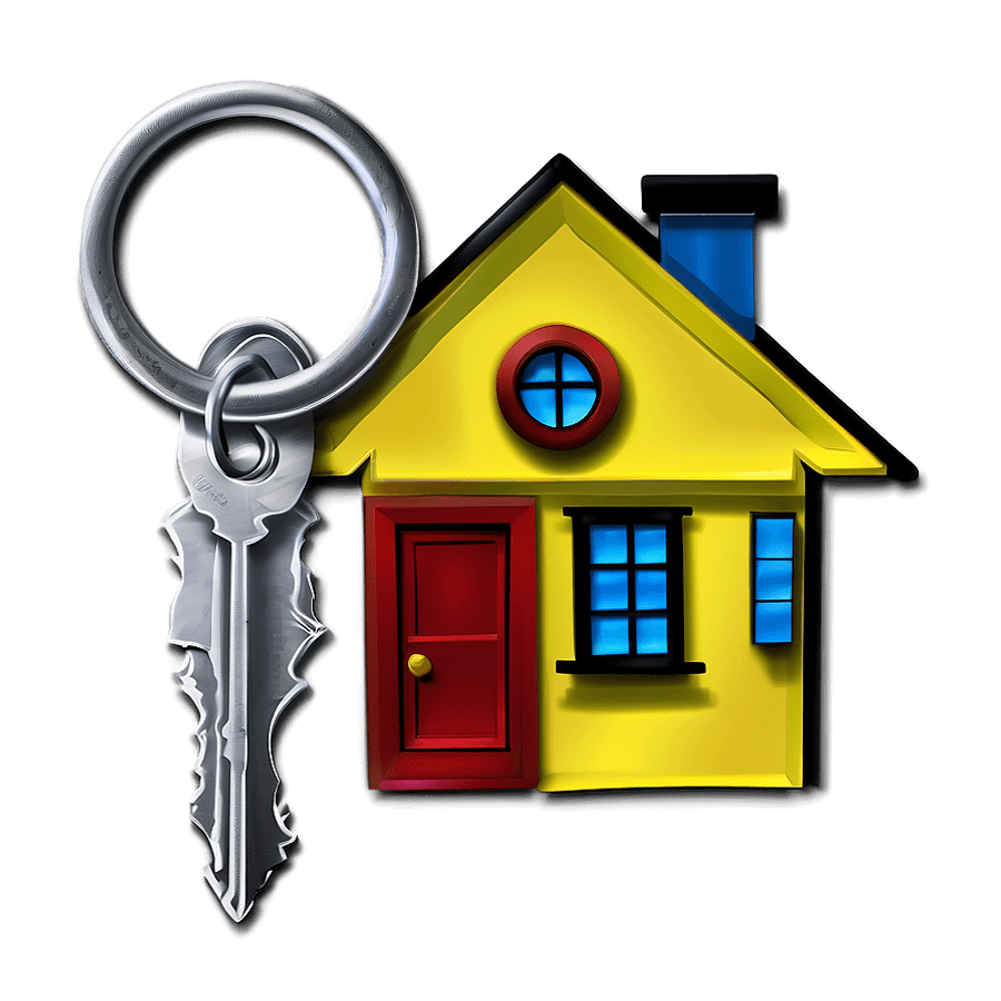 Stylized House Key PNG auc