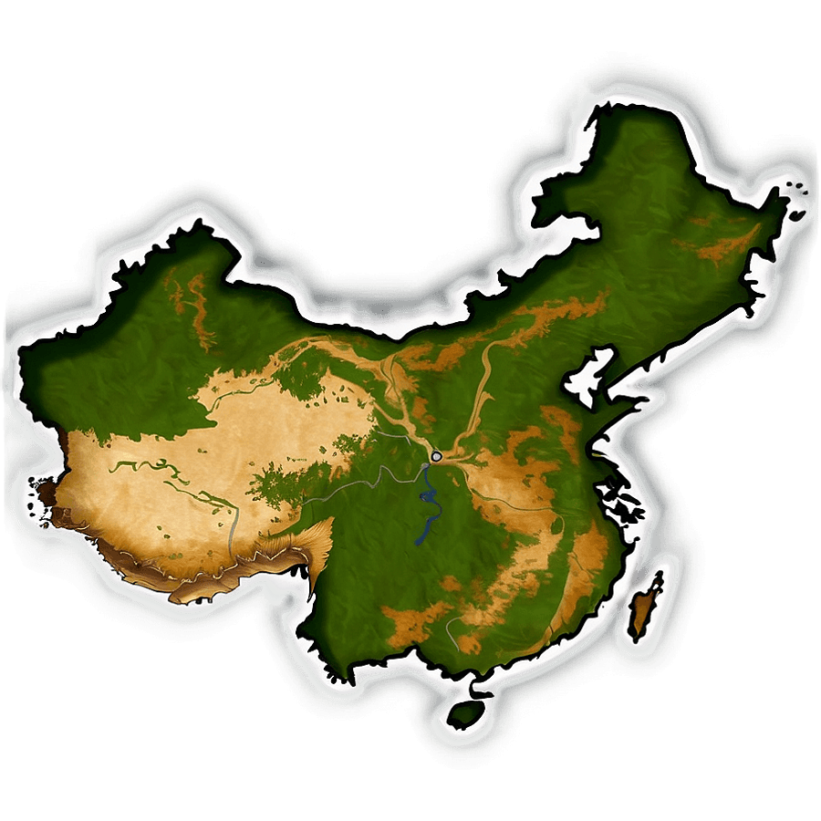 China Map with Highways PNG imb