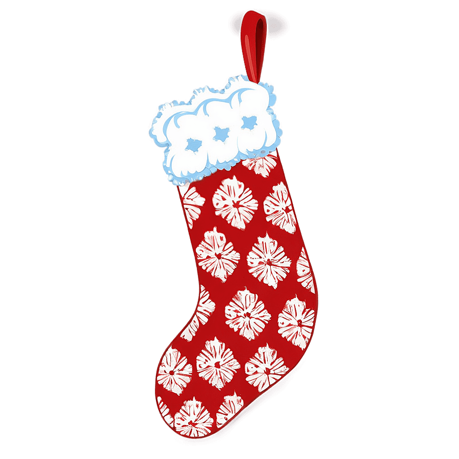 Snowflake Pattern Stocking PNG xuj98