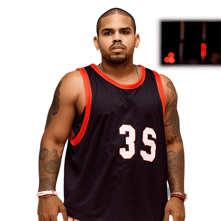 Chris Brown Basketball Game PNG ghn41