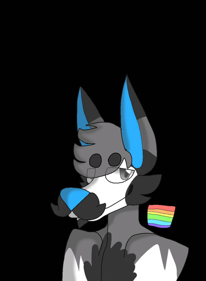 Profilbilledetil Discord med en furry skabning og regnbueflag.