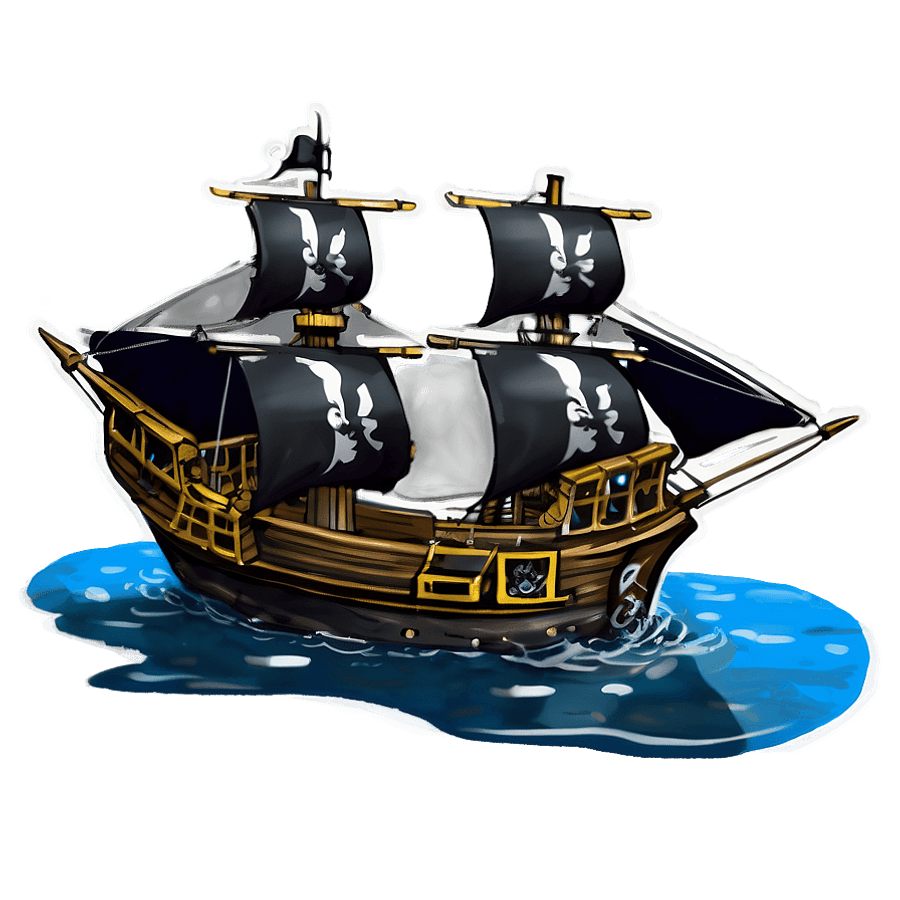 Small Pirate Ship Escape PNG lwg