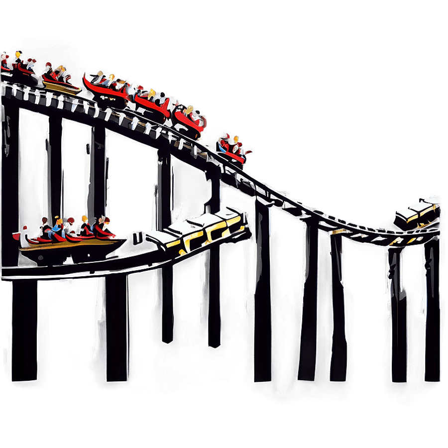 Roller Coaster with Spectacular Views PNG 54