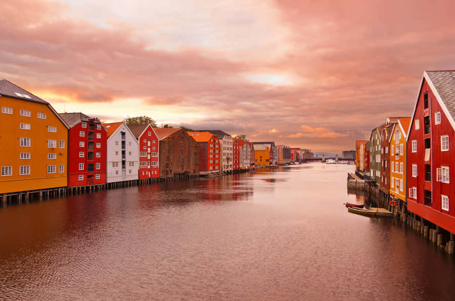 Vistas Cênicas de Trondheim, Noruega