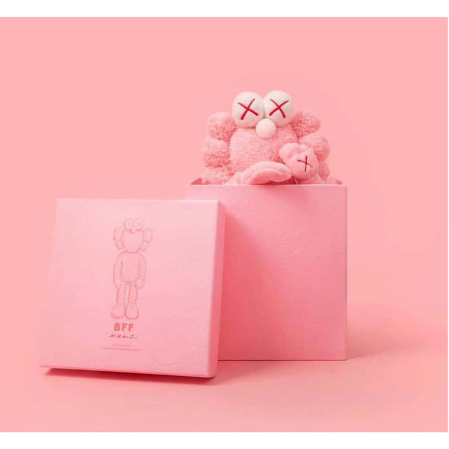 Rosa Kaws B F F Plüsch und Box
