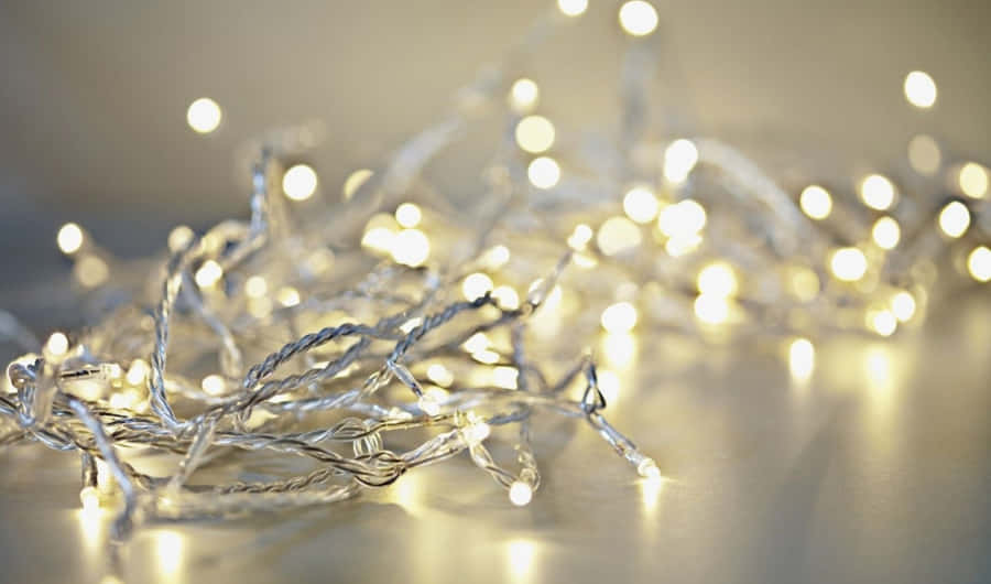 Imagemdo pacote de estética branca da luz de Natal.