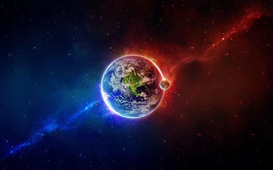 Blue Space Background