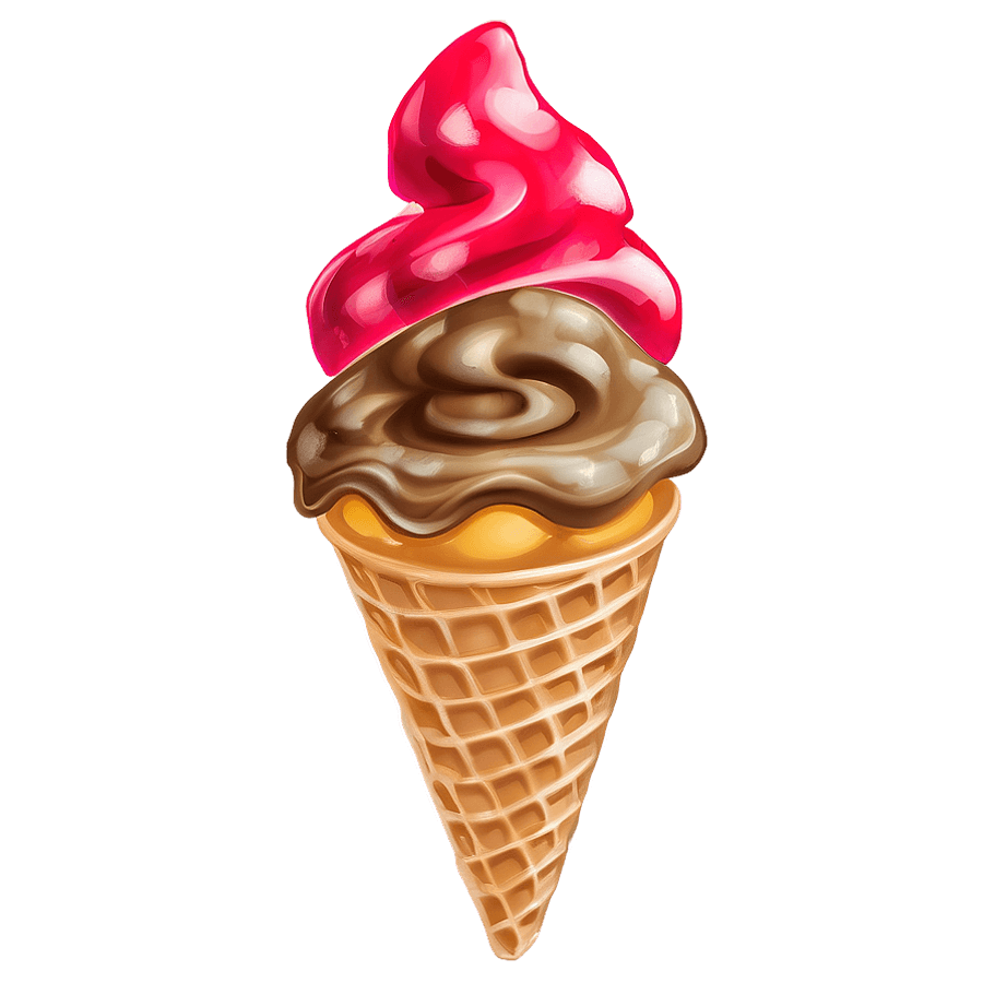 Swirl Waffle Cone PNG rfs