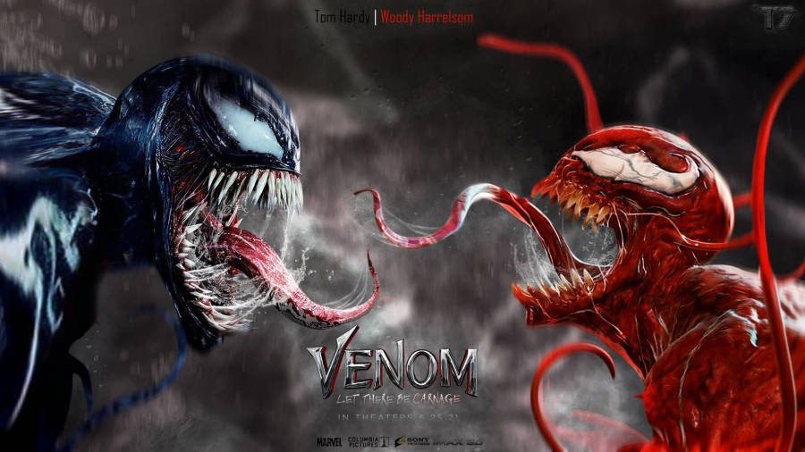 Download Venom And Carnage Screaming Wallpaper | Wallpapers.com