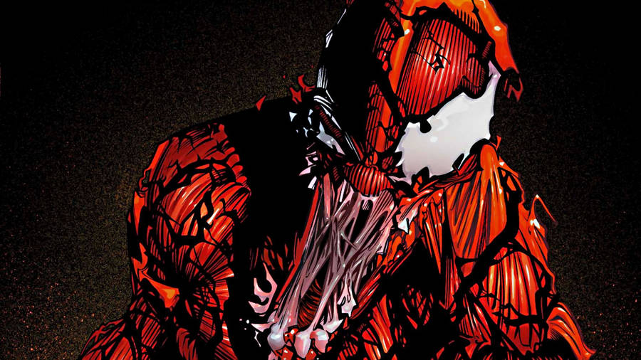 Venom taking over host Spiderman's body wallpaper.  